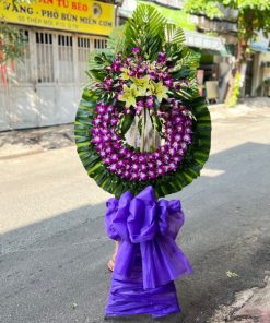 Kệ hoa lan tím chia buồn đám ma tang lễ SSHTL14