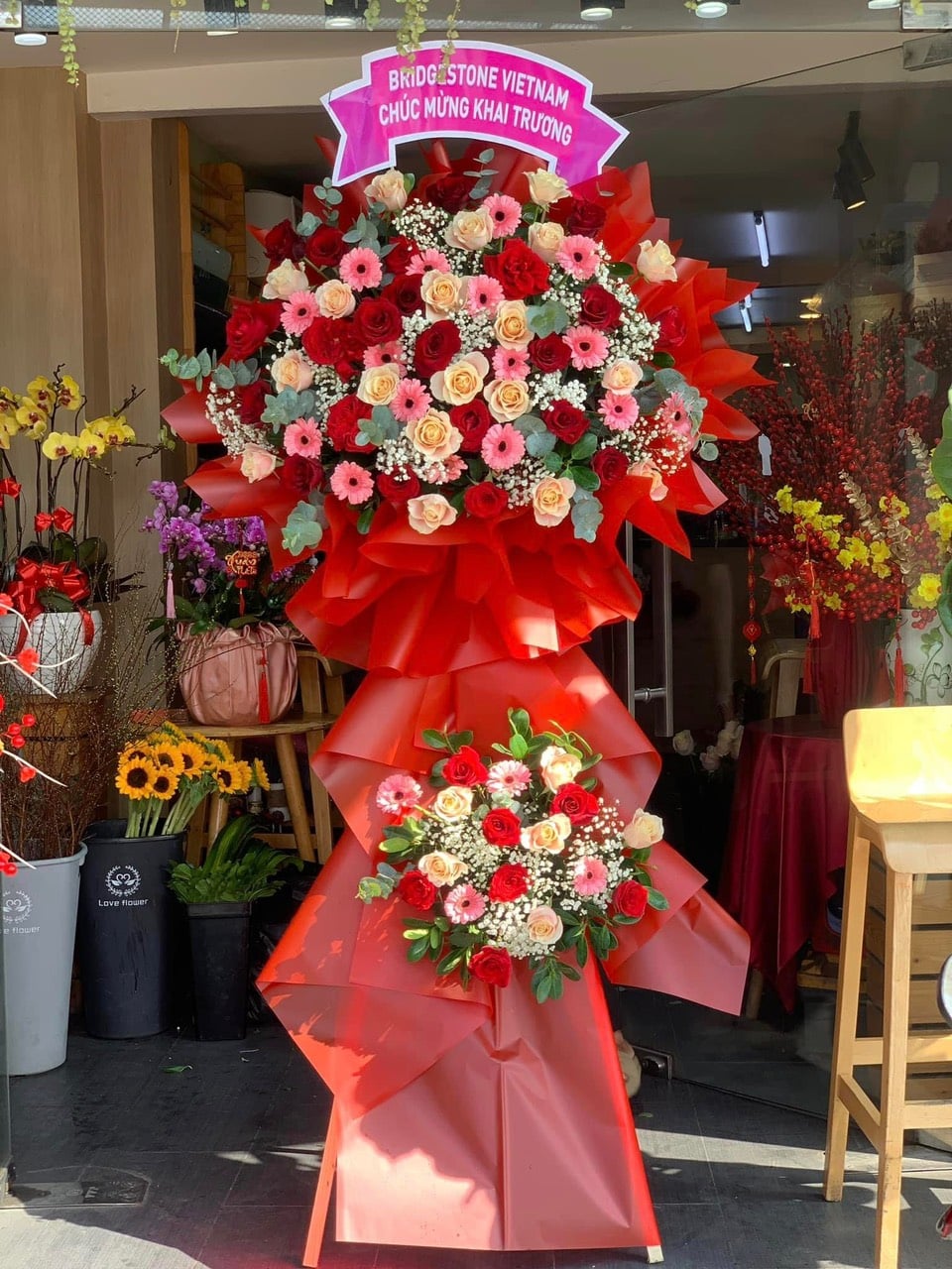 Lẵng Hoa Khai Trương hiện đại SSKHKT120