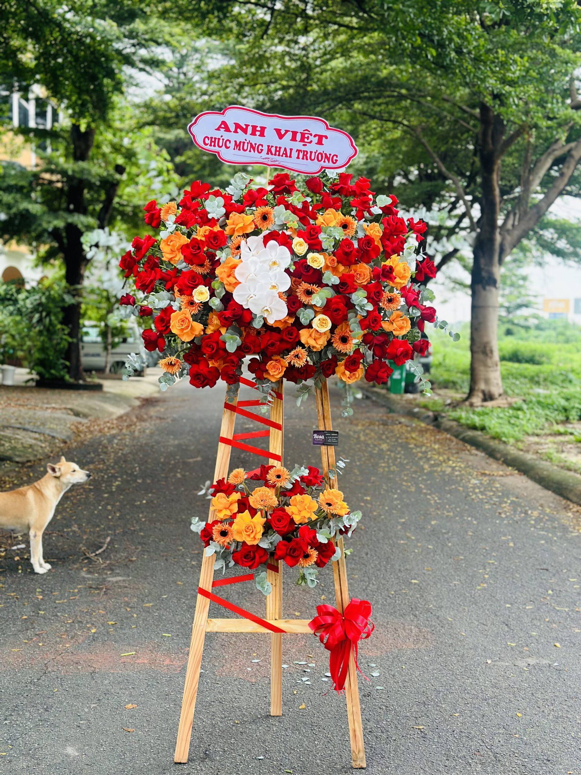 Lẵng Hoa Khai Trương hiện đại SSKHKT111
