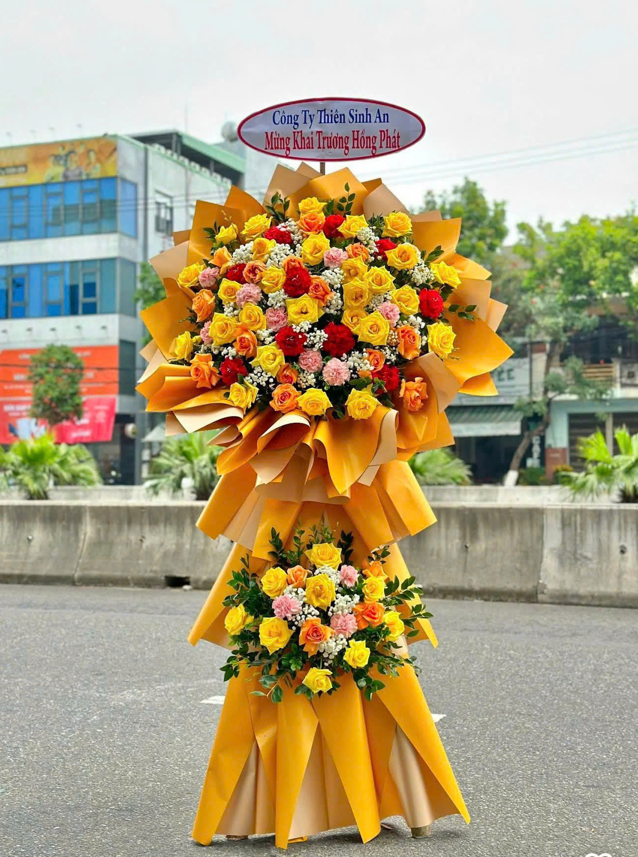 Lẵng Hoa Khai Trương hiện đại SSKHKT122